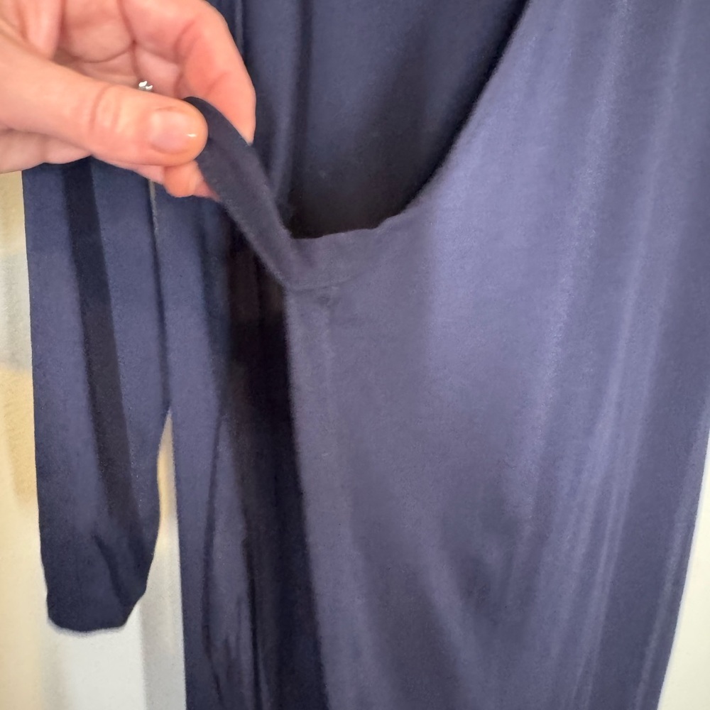 Boden Classic Midi Navy Wrap Dress Stretch Jersey, US size 12 - Picture 11 of 13